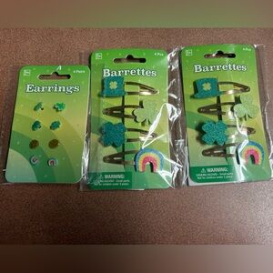 St. Patrick’s Day Earrings & Barrettes